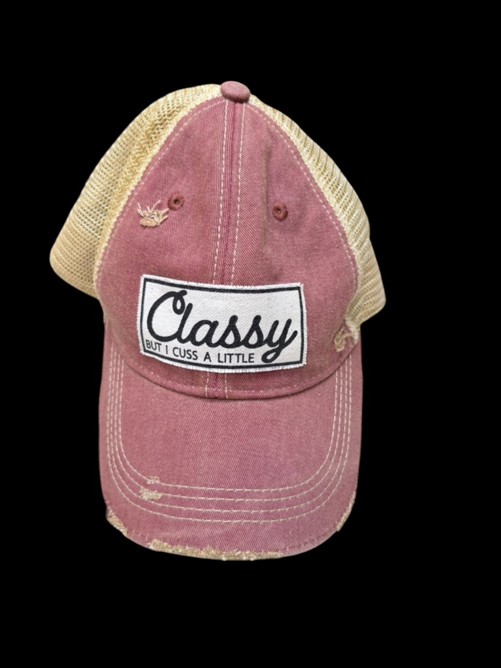 Distressed Cap with Patch